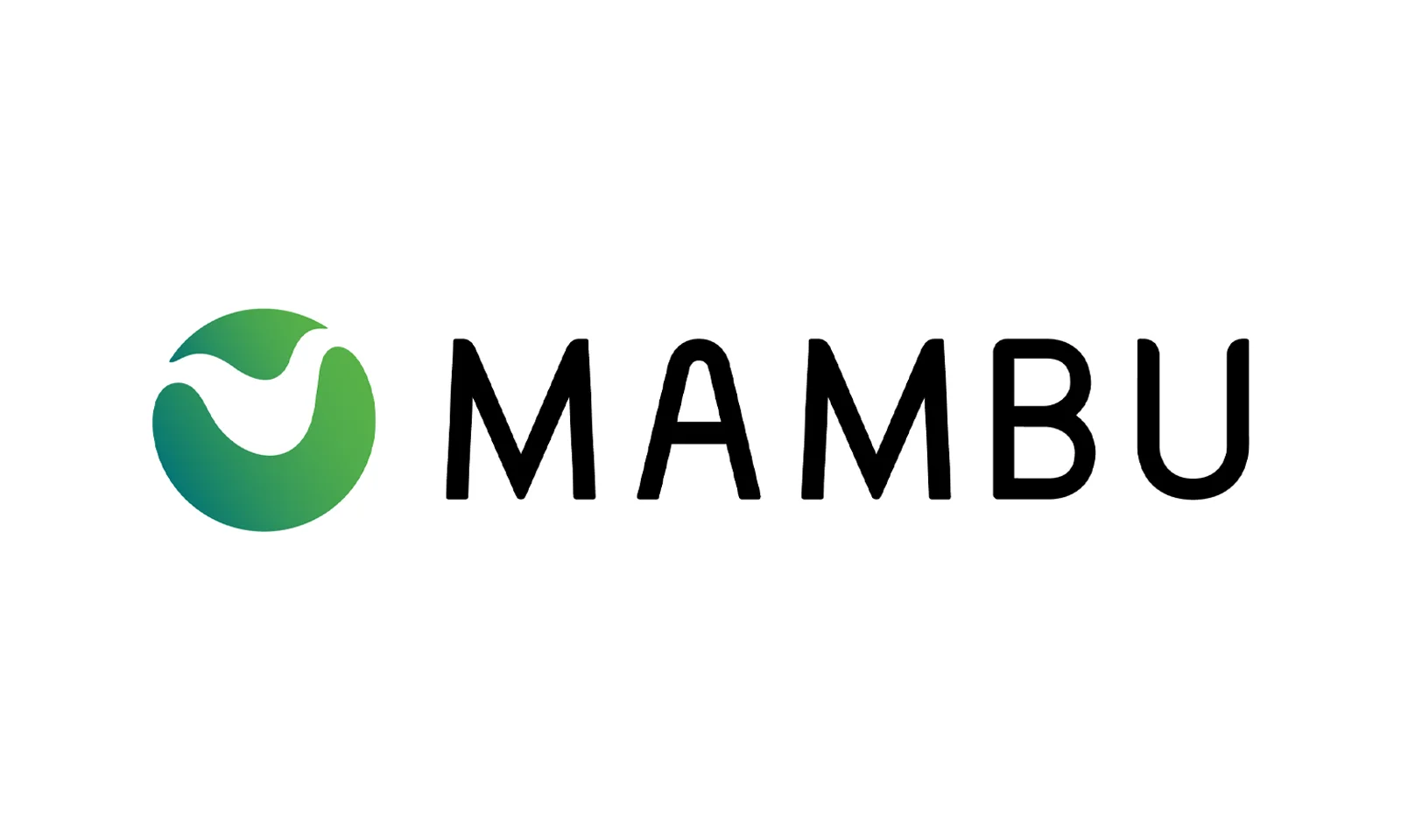 Mambu Partner Logo featuring the green and blue Mambu icon next to the text &quot;MAMBU&quot; in bold letters.