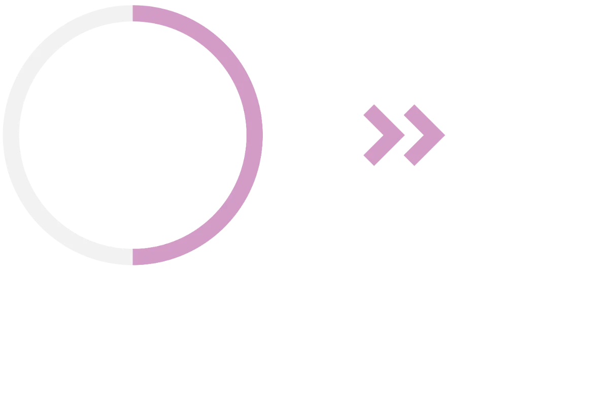 GFT Ideate icon featuring a triangle and circle within a circular progress bar, representing the brainstorming and idea generation phase.